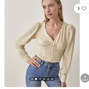 Reformation velvet top